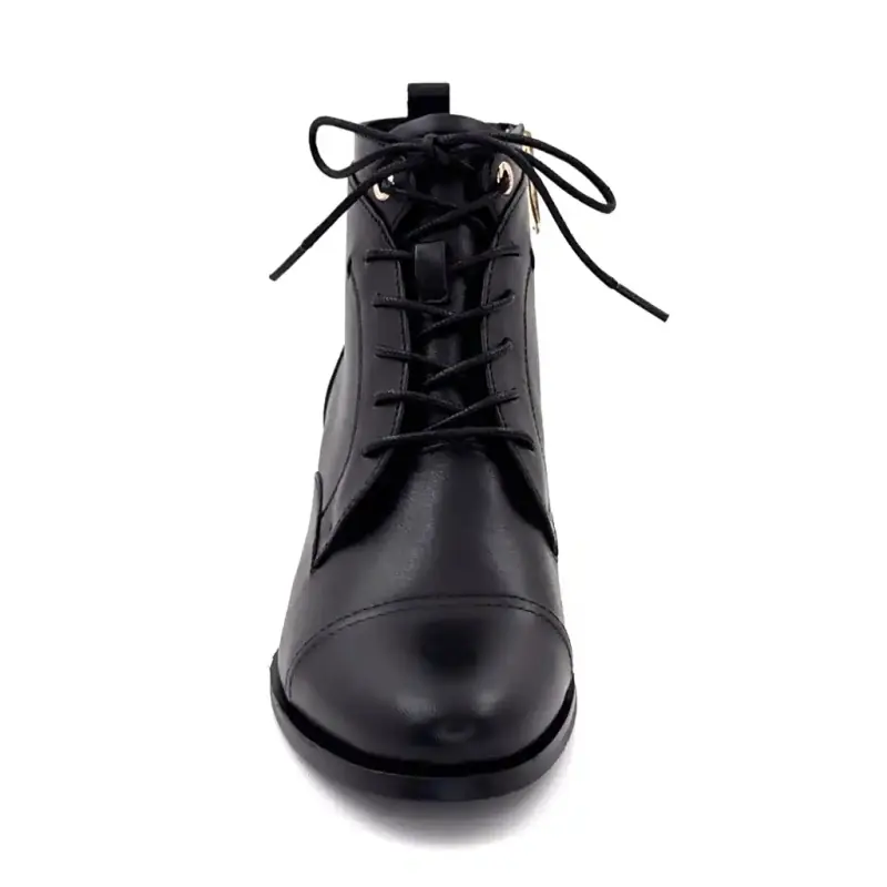 Ghete cu toc Jolene 36 din piele neagră Regarde Le Ciel Ivoire Chaussures
