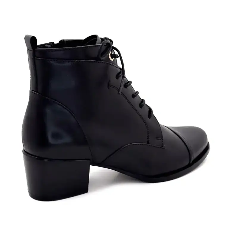 Ghete cu toc Jolene 36 din piele neagră Regarde Le Ciel Ivoire Chaussures