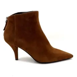 Chantal 3342 Camel Suede Enkellaarsjes met Hak %price%