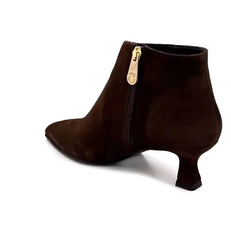 Bottines à Talons Pedro Miralles 24397 Daim Marron Ivoire Chaussures