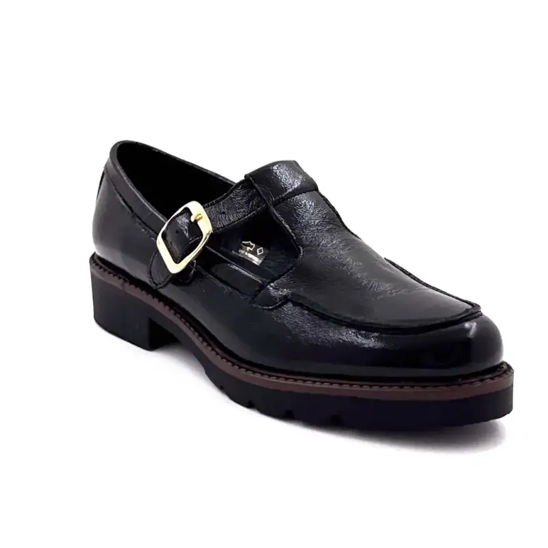 Ivoire mokkasin co 11344a Svart skinnneplett Salome Ivoire Chaussures