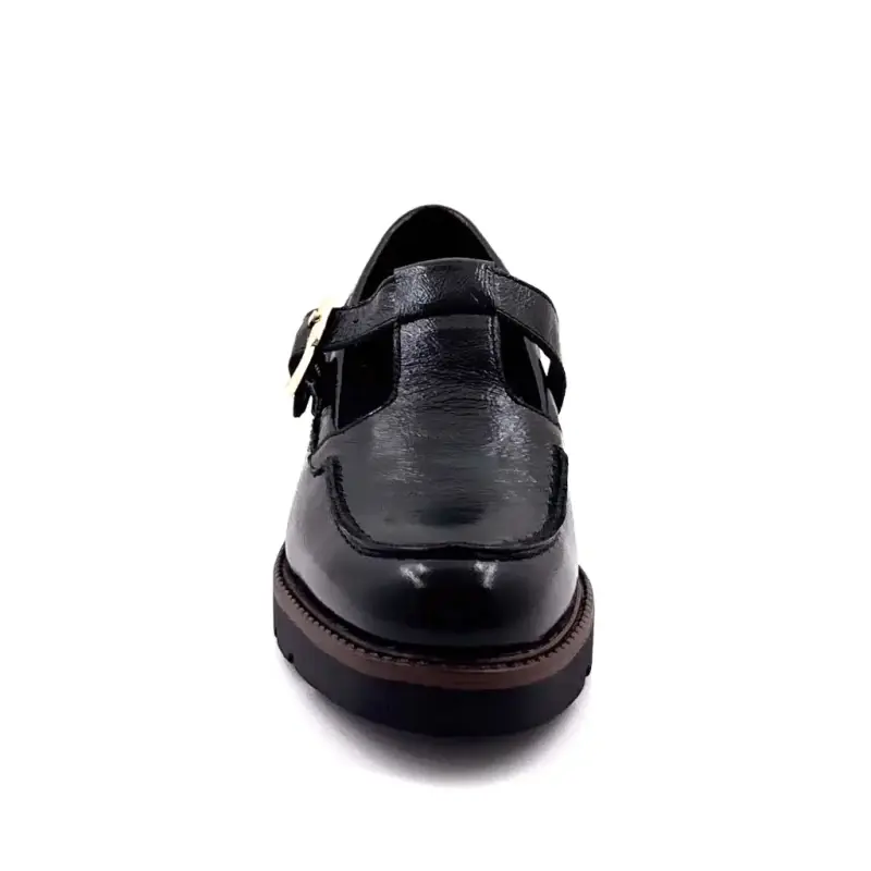 Ivoire mokkasin co 11344a Svart skinnneplett Salome Ivoire Chaussures