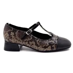 Baleriny Ivoire Ballerina Flat 38436-c1, skóra imitująca skórę gadów, kolor taupe %price%