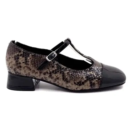 Sapatilha Bailarina Ivoire 38436-c1 em Couro com Estampa de Réptil Taupe 139,00&nbsp;€