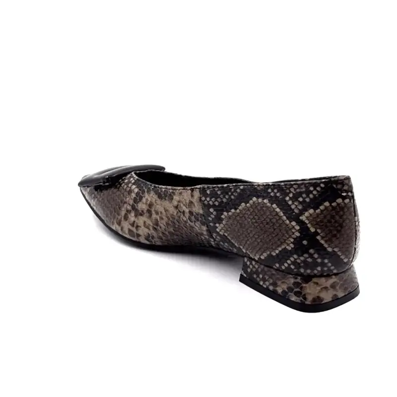 Ivoire ballerinaskor 2767-c2 Taupe reptilmönster läder Ivoire Chaussures