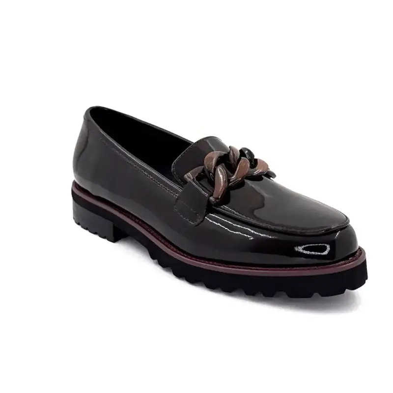 Mocassins Ivoire 15-27120-2 em couro envernizado marrom Ivoire Chaussures