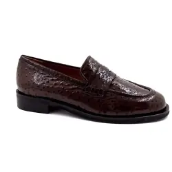 Ivoire mocassin s3702 f5683 Bruin struisvogel leer %price%