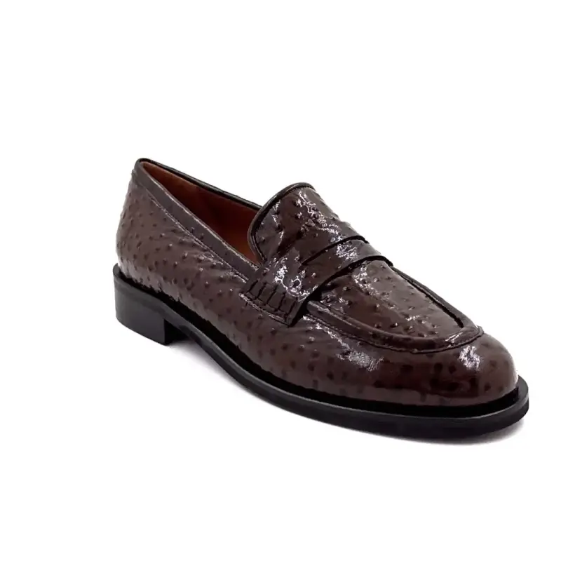 Mocasin Ivoire s3702 f5683 piele de struț maro Ivoire Chaussures