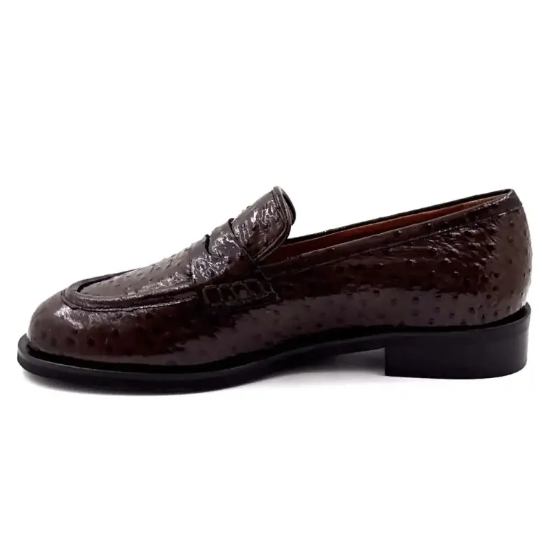 Ivoire mockasin s3702 f5683 strutsläder Brun Ivoire Chaussures