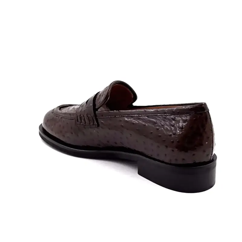 Mocasin Ivoire s3702 f5683 piele de struț maro Ivoire Chaussures