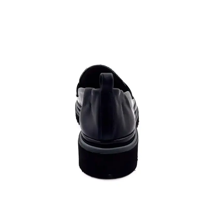 Mocassino XSA 0501 in pelle blu navy e pogskin blu navy Ivoire Chaussures
