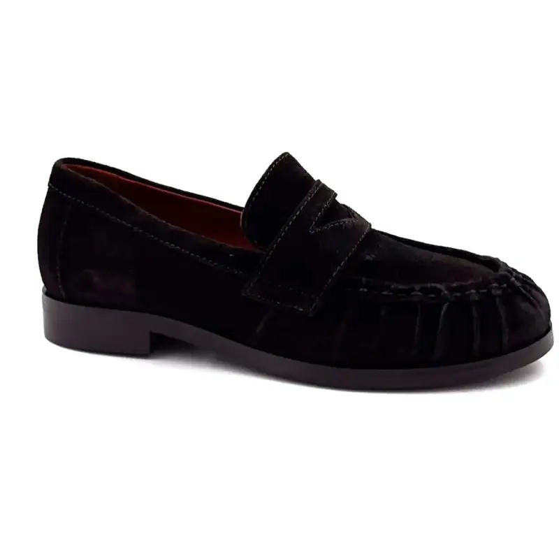 Mjus N32101 Kaffebrune ruskindsloafers Ivoire Chaussures