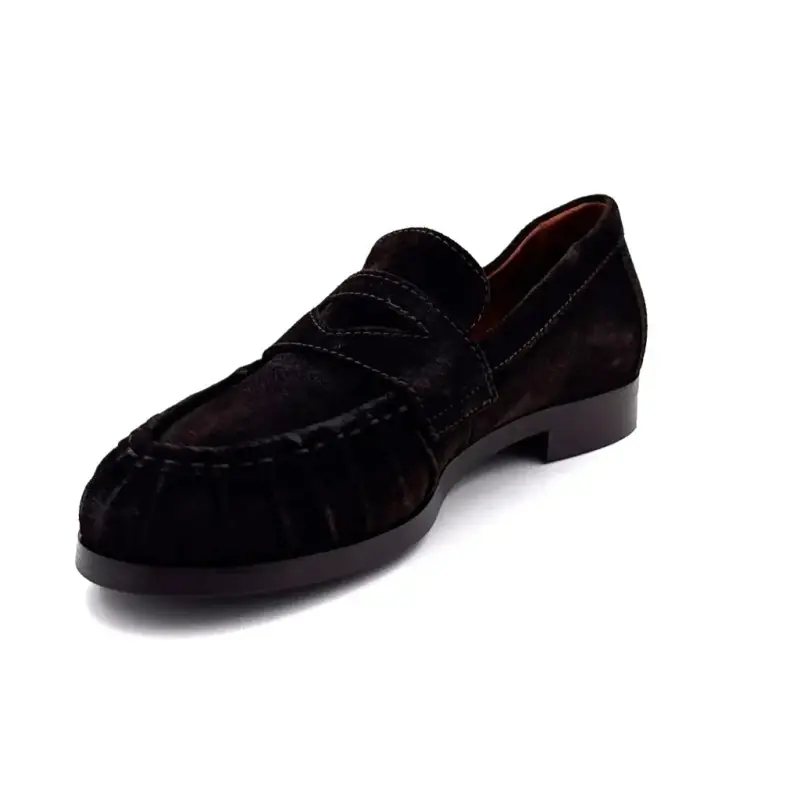 Mjus N32101 Mokasyny zamszowe w kolorze kawy i brązu Ivoire Chaussures