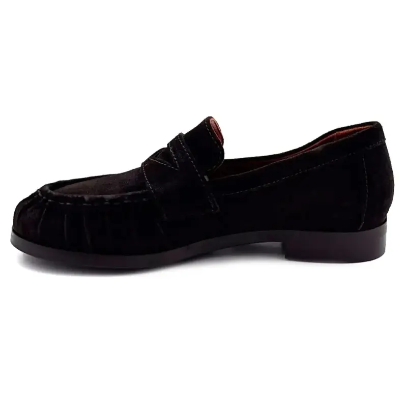 Mjus N32101 Kaffebrune ruskindsloafers Ivoire Chaussures