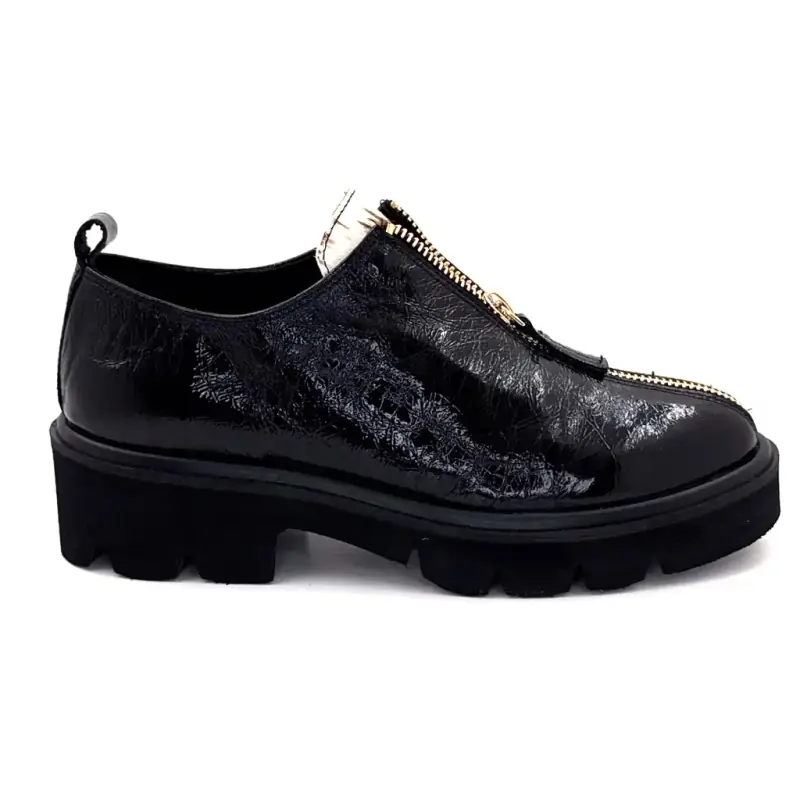 Sapatos Derby Ivoire 25-27116-C1 em couro envernizado preto com pelo de pônei 169,00&nbsp;€