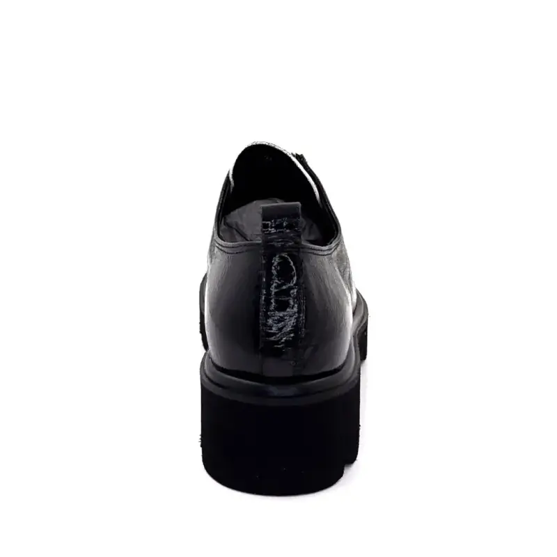 Sapatos Derby Ivoire 25-27116-C1 em couro envernizado preto para pônei Ivoire Chaussures