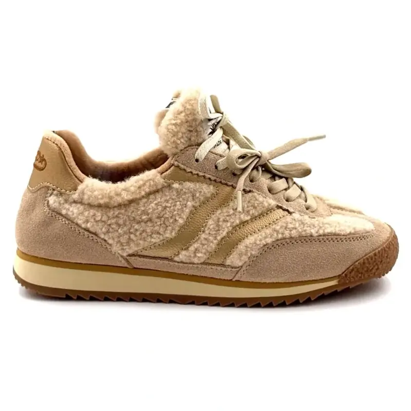 Zapatillas MRP Utah de ante y piel de oveja, color beige y dorado 149,00&nbsp;€