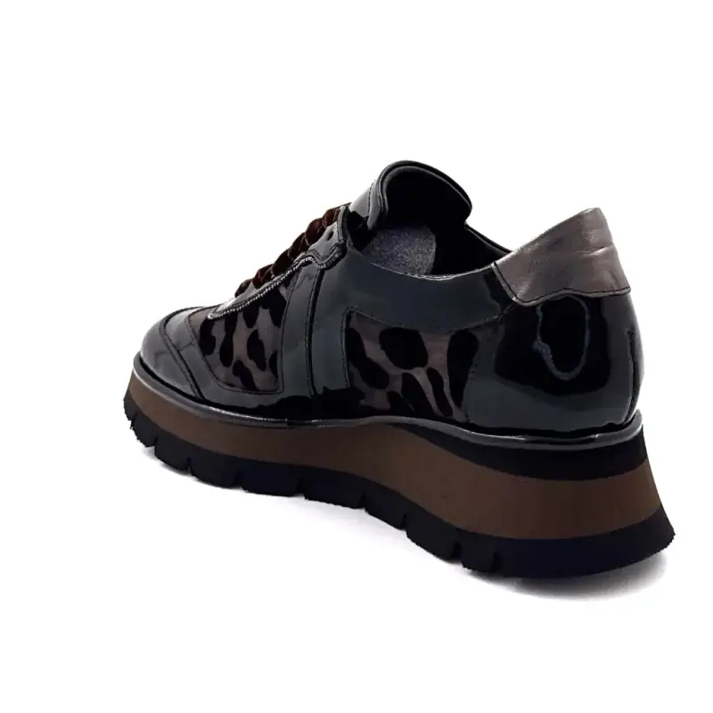 Ivoire joggesko m156m 43401 Svart lakkskinn Ivoire Chaussures