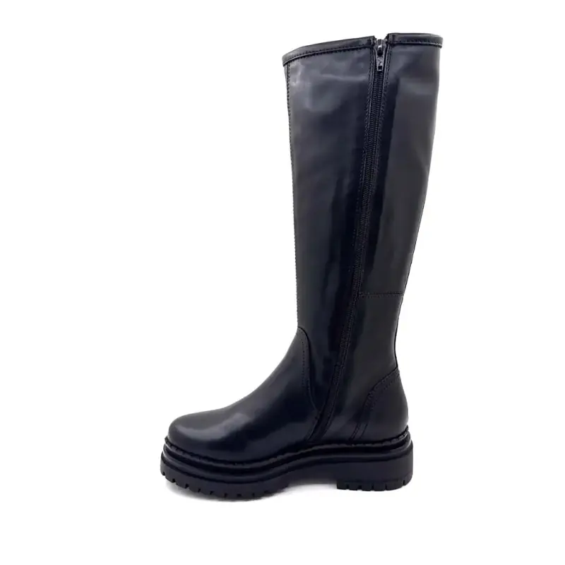 Ghete din piele neagră Mjus L97317 Ivoire Chaussures