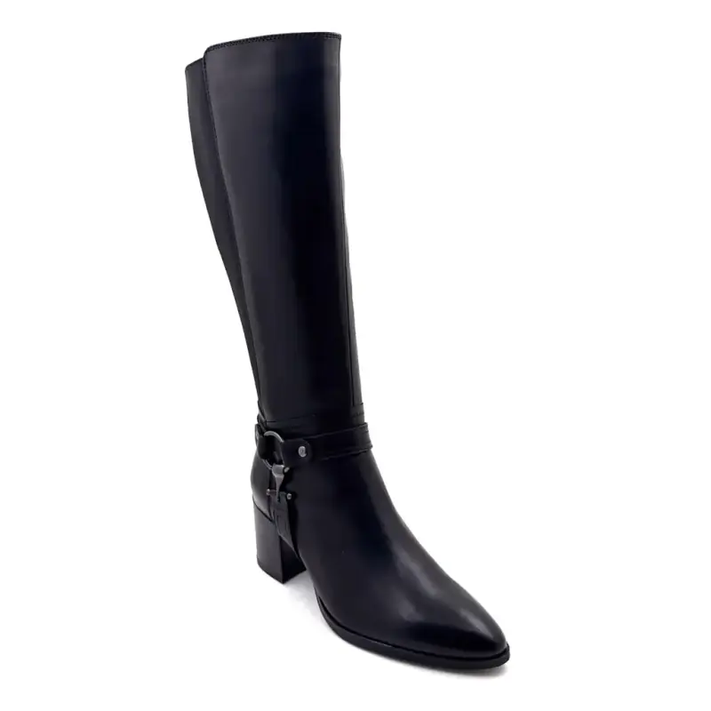 Regarde le Ciel Boots Taylor-48 fekete bőr Ivoire Chaussures