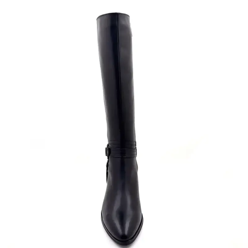 Guarda gli stivali Sky Boots Taylor-48 in pelle nera Ivoire Chaussures
