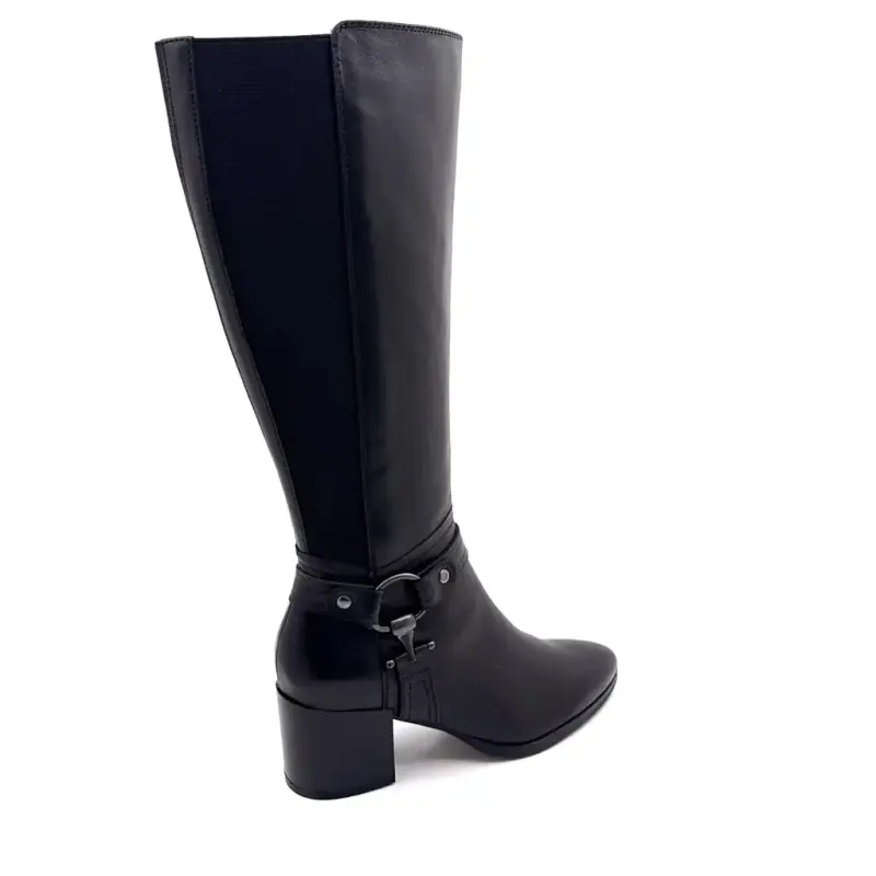 Guarda gli stivali Sky Boots Taylor-48 in pelle nera Ivoire Chaussures