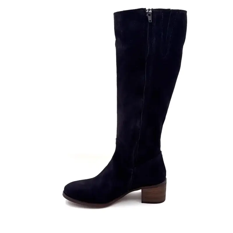 Aliwell Sygma Schwarze Wildlederstiefel Ivoire Chaussures