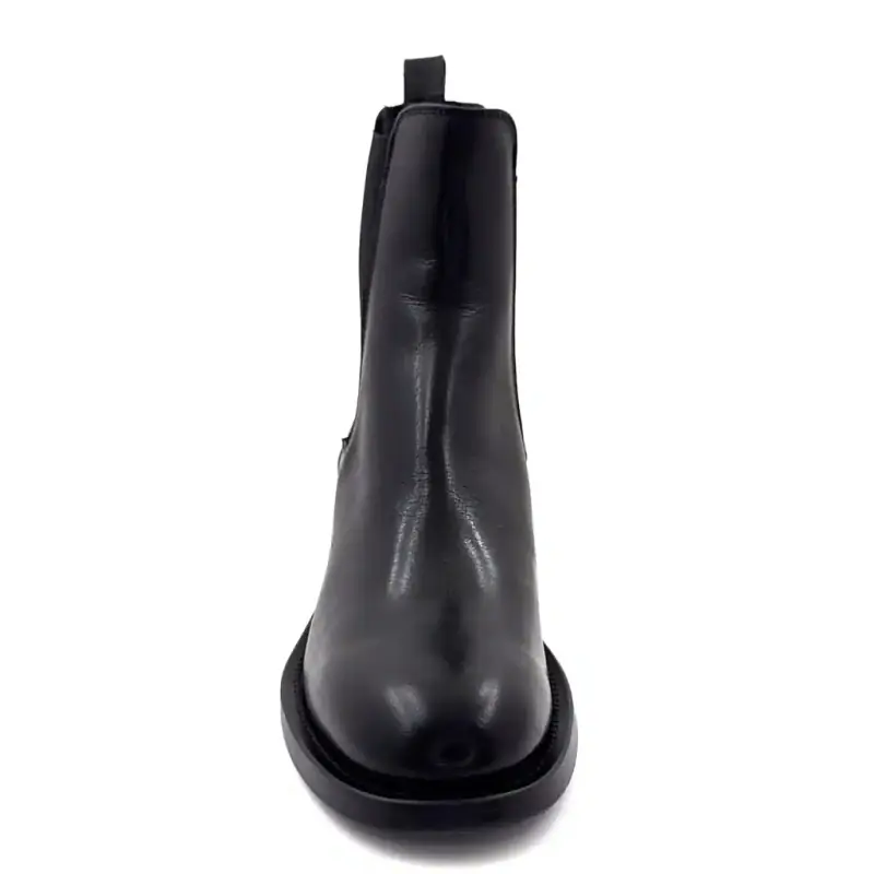 Bottines à Talons Elia Maurizi 16701 Forma 752 Cuir Noir Ivoire Chaussures