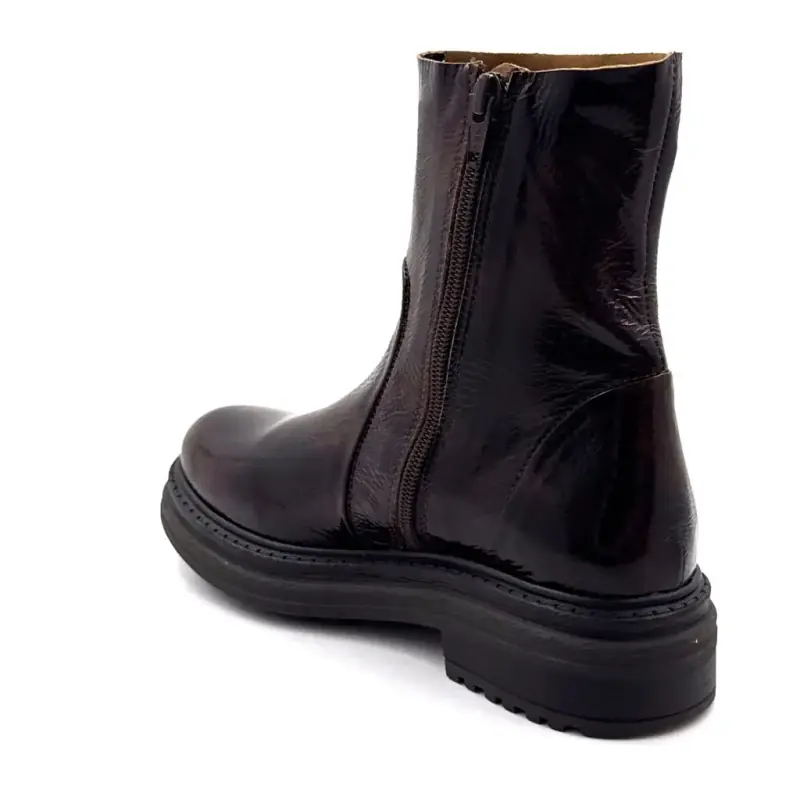 Μποτάκια Aliwell Flint από λουστρίνι, καφέ Ivoire Chaussures