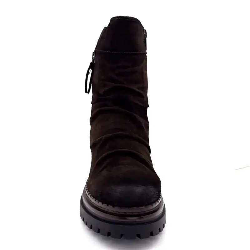 Mjus L97214 Braune Wildleder-Ankle-Boots Ivoire Chaussures