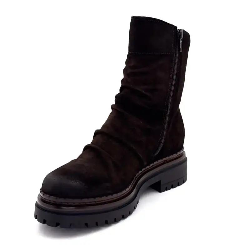 Mjus L97214 Braune Wildleder-Ankle-Boots Ivoire Chaussures