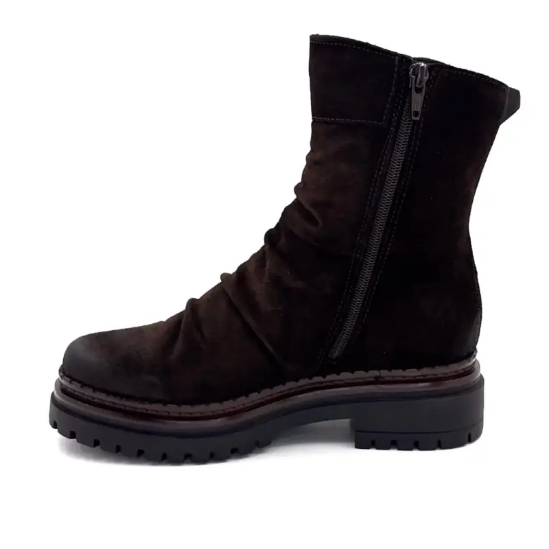 Mjus L97214 Braune Wildleder-Ankle-Boots Ivoire Chaussures