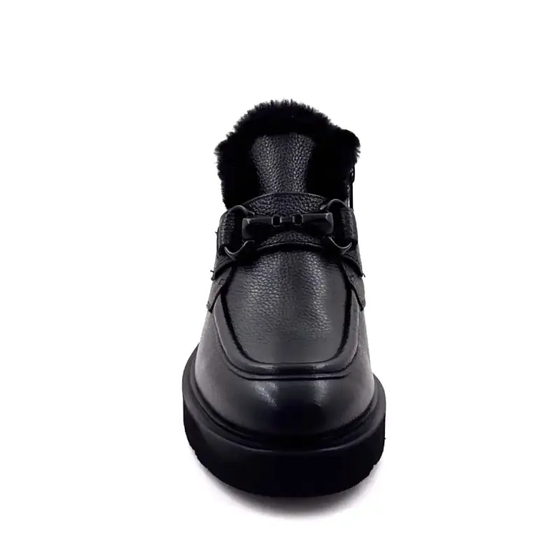 Ivoire Stiefeletten L605T 31281 Schwarzes Leder Ivoire Chaussures
