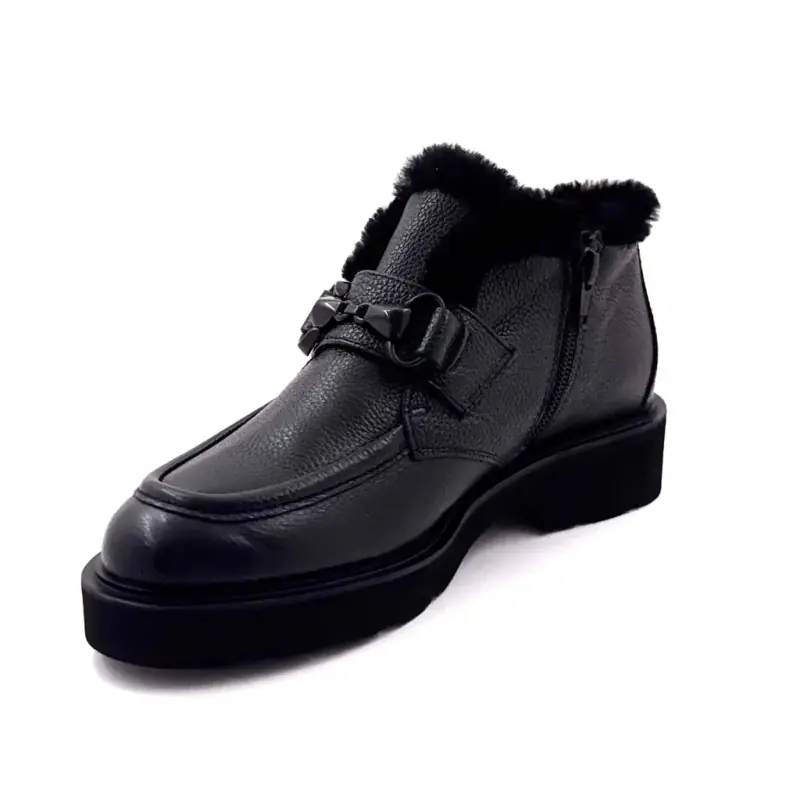 Μποτάκια Ivoire L605T 31281 Μαύρο δέρμα Ivoire Chaussures
