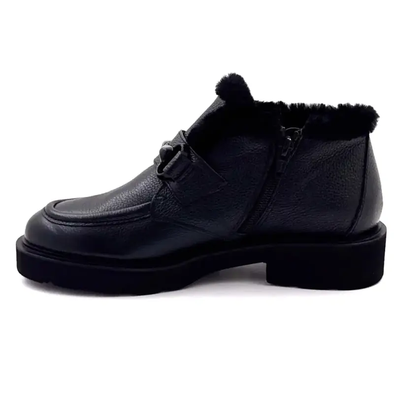 Ivoire Stiefeletten L605T 31281 Schwarzes Leder Ivoire Chaussures