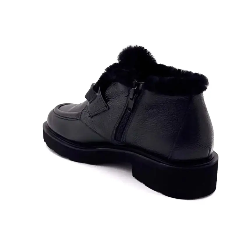 Ivoire Booties L605T 31281 Black Leather Ivoire Chaussures