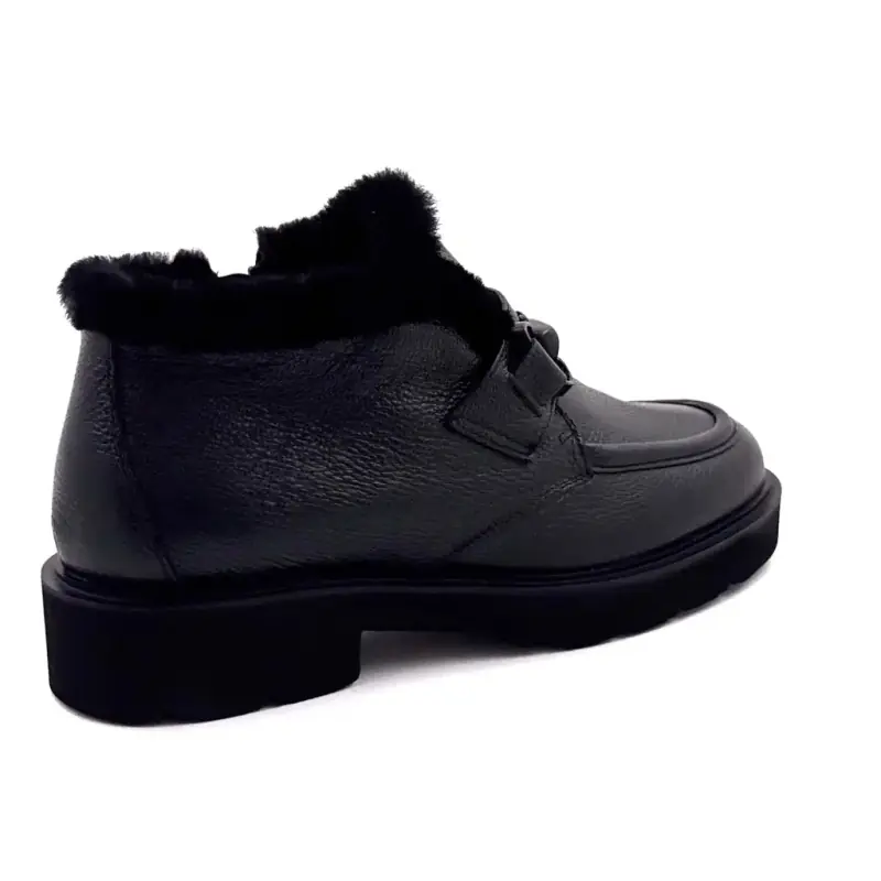 Ivoire Stiefeletten L605T 31281 Schwarzes Leder Ivoire Chaussures