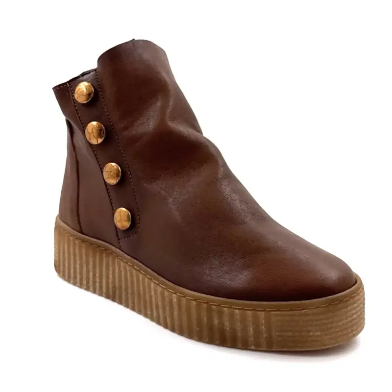 Botines de piel color coñac Ivoire Swem Ivoire Chaussures