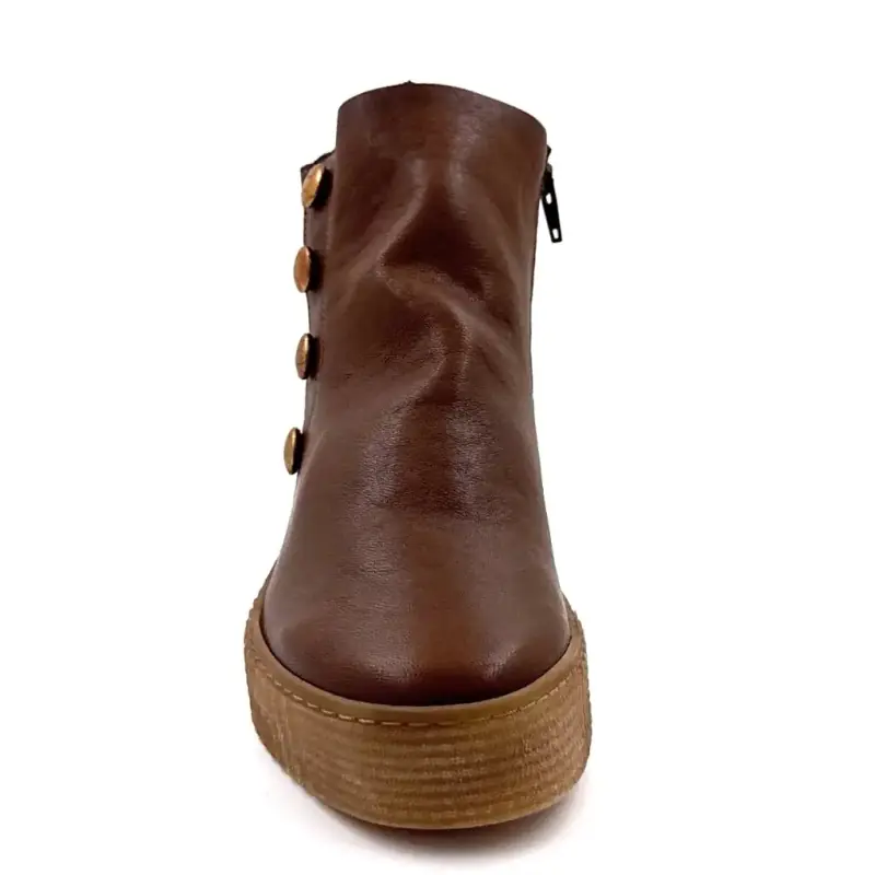 Botas de couro marrom conhaque Ivoire Swem Ivoire Chaussures