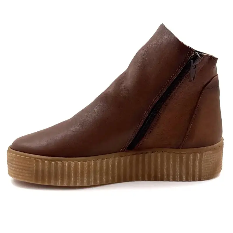 Botas de couro marrom conhaque Ivoire Swem Ivoire Chaussures
