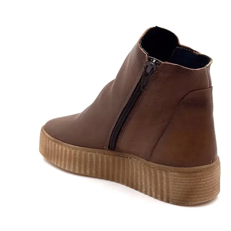 Botas de couro marrom conhaque Ivoire Swem Ivoire Chaussures