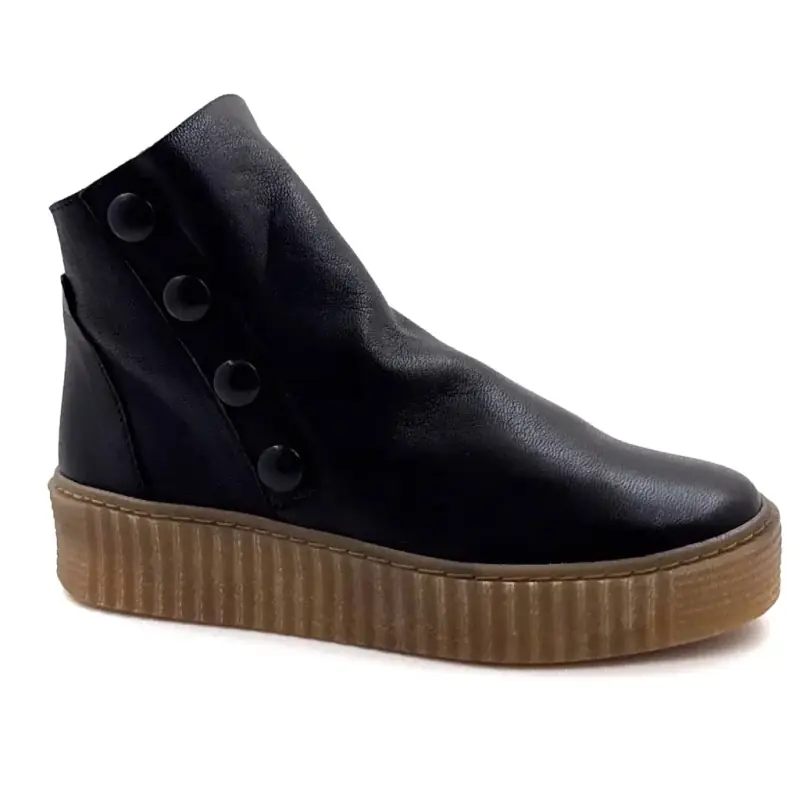 Ivoire Stiefeletten aus schwarzem Leder Ivoire Chaussures