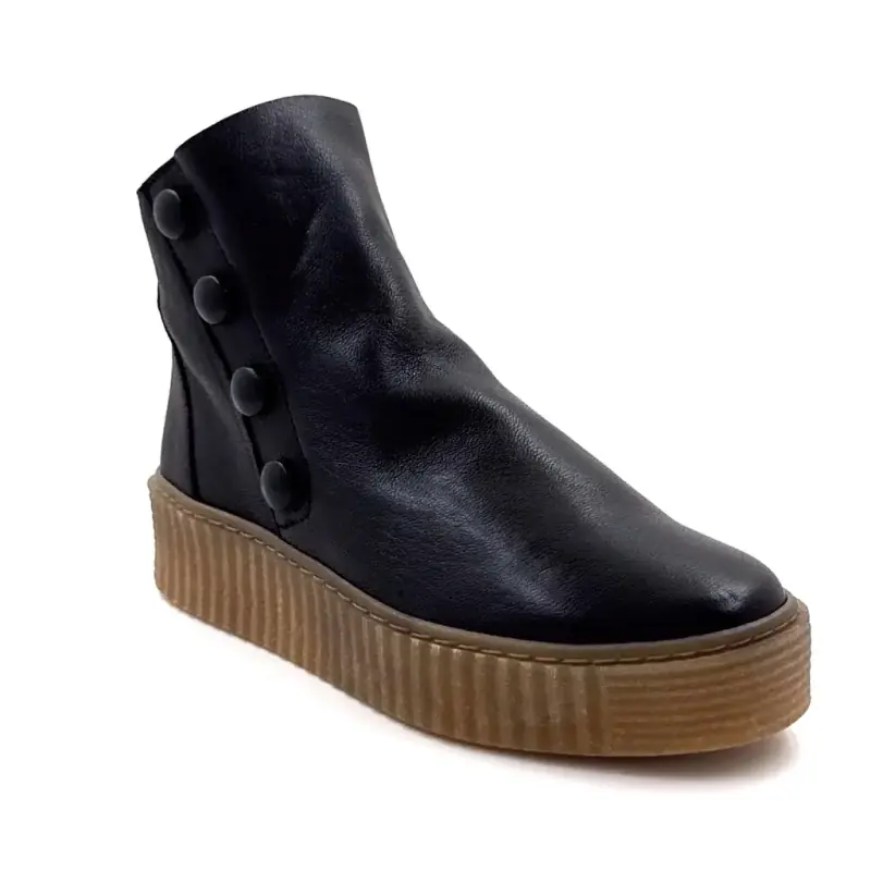 Ivoire Stiefeletten aus schwarzem Leder Ivoire Chaussures