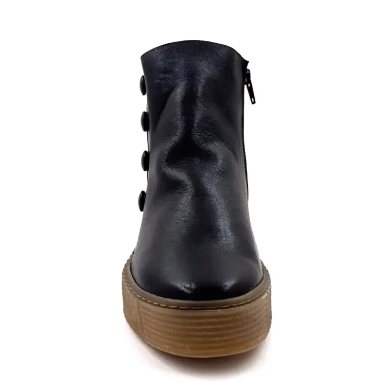 Ivoire Stiefeletten aus schwarzem Leder Ivoire Chaussures