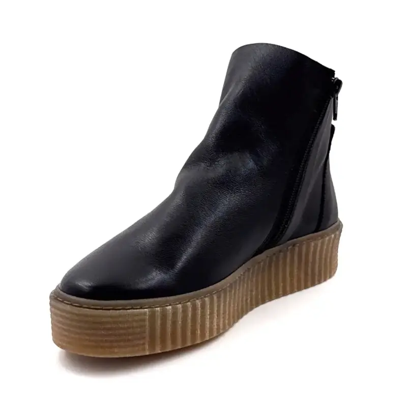 Ivoire Swem Czarne Botki Czarna Skóra Ivoire Chaussures