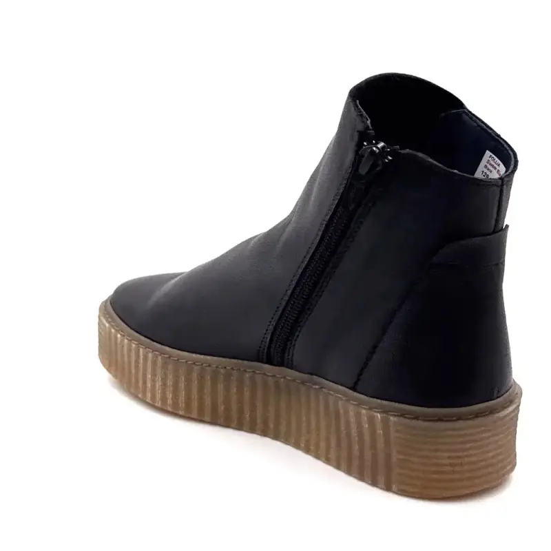 Ivoire Stiefeletten aus schwarzem Leder Ivoire Chaussures