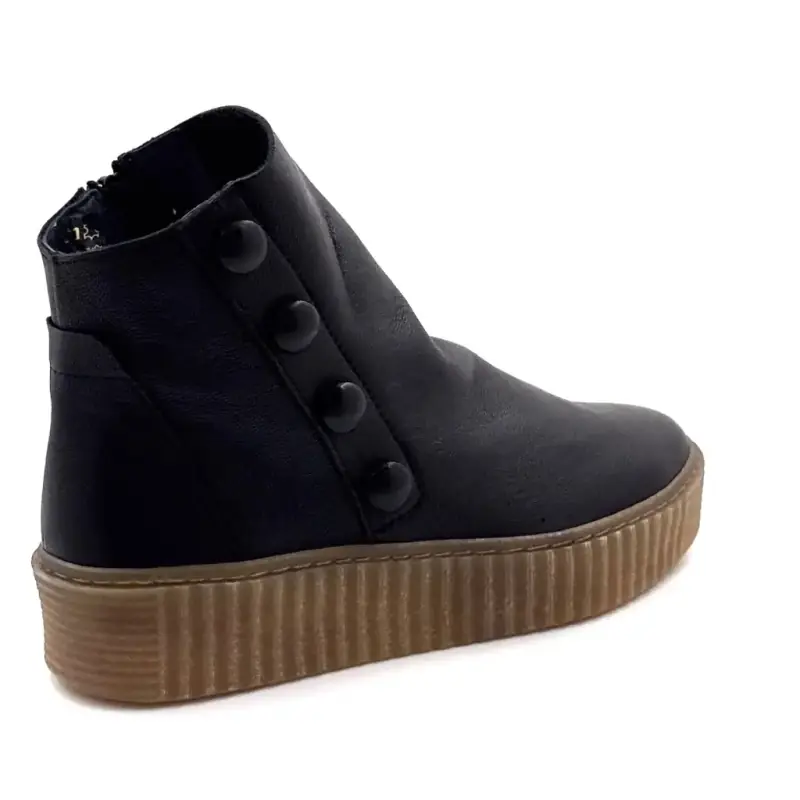 Ivoire Stiefeletten aus schwarzem Leder Ivoire Chaussures