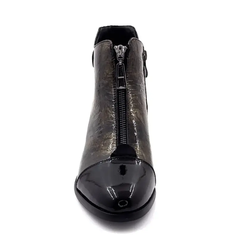 Ivoire ankelboots Sarlaw2612 Svart & Guld lackskinn Ivoire Chaussures