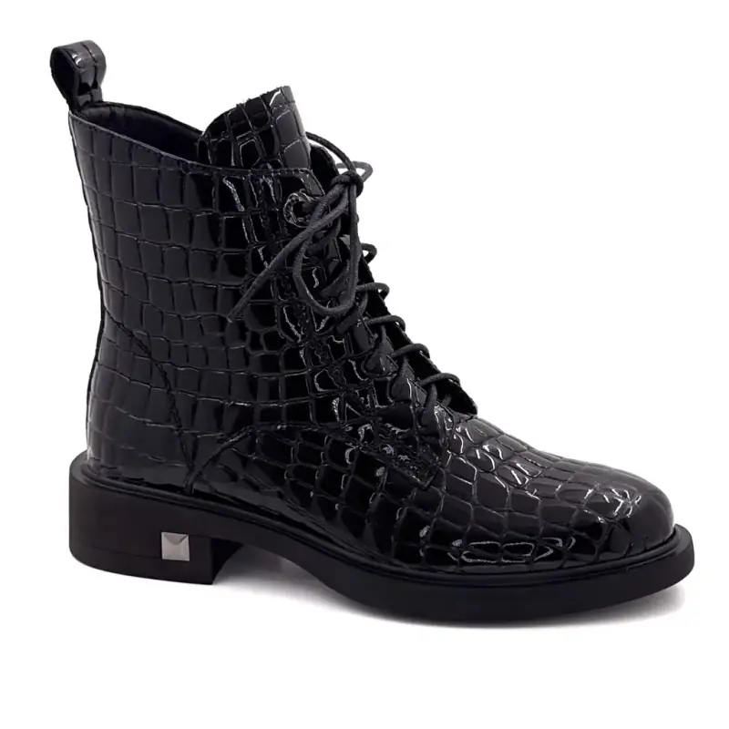 Ivoire Sarlaw2602 Lackskinn Coco Svart Ivoire Chaussures