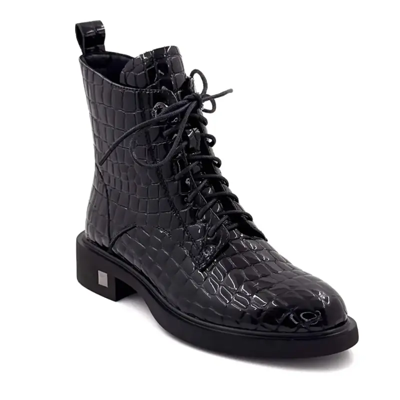 Ivoire Sarlaw2602 Lackskinn Coco Svart Ivoire Chaussures